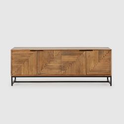 TV-Schrank aus natürlichem Mangoholz, 160 x 40 x 58 cm | Nereide