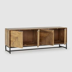 TV-Schrank aus natürlichem Mangoholz, 160 x 40 x 58 cm | Nereide