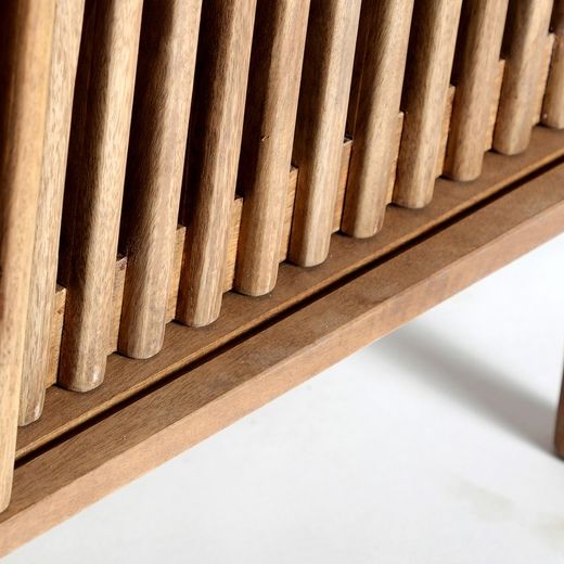 TV-Schrank aus Mangoholz in Natur, 170 x 40 x 61 cm | Trévoux