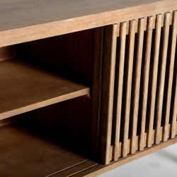 TV-Schrank aus Mangoholz in Natur, 170 x 40 x 61 cm | Trévoux