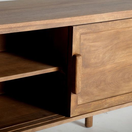 TV-Schrank aus Mangoholz in Natur, 170 x 40 x 61 cm | Trévoux