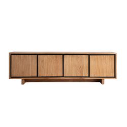 Mueble TV de madera de mindi en marrón, 180 x 40 x 55 cm | Osby