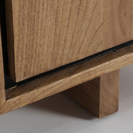 Mueble TV de madera de mindi en marrón, 180 x 40 x 55 cm | Osby