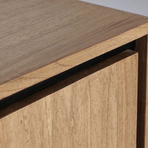 Mueble TV de madera de mindi en marrón, 180 x 40 x 55 cm | Osby