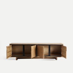 Mueble TV de madera de mindi en marrón, 180 x 40 x 55 cm | Osby