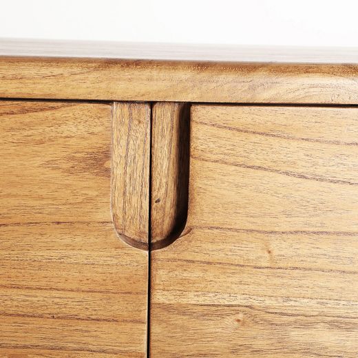 Mueble TV de madera de mindi en natural, 190 x 40 x 59 cm | Slough