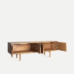 Mueble TV de madera de mindi en natural, 190 x 40 x 59 cm | Slough