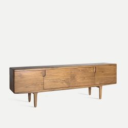 Mueble TV de madera de mindi en natural, 190 x 40 x 59 cm | Slough