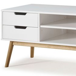 Komplettes Wohnzimmer in Weißkiefernholz, 3-teilig