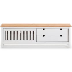 White pine wood TV cabinet, 158 x 40 x 49.6 cm | Bruna