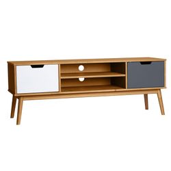 Mobile TV in legno di pino multicolore, 140 x 40 x 52,5 cm | Cusco