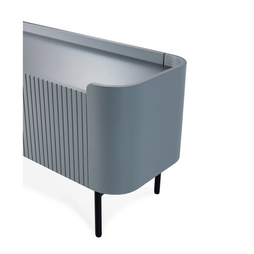 Wooden TV stand in blue, 180 x 40 x 55 cm | Willa