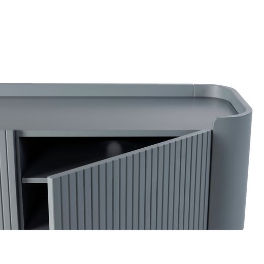 Wooden TV stand in blue, 180 x 40 x 55 cm | Willa