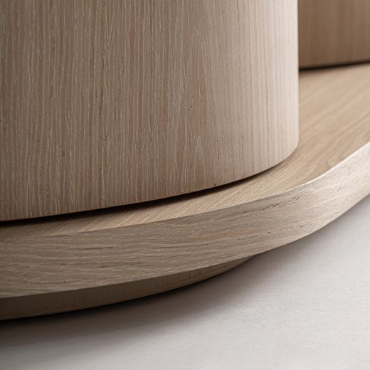 Mueble TV de madera en beige, 220 x 54 x 51 cm | Kharj