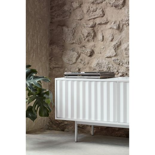 White wooden TV cabinet, 180 x 40 x 52 cm | Sierra