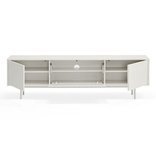 White wooden TV cabinet, 180 x 40 x 52 cm | Sierra