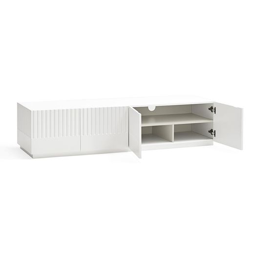 White and cream wooden TV cabinet, 180 x 46 x 42 cm | Doric