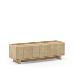 Wooden TV stand in oak color, 140 x 40 x 45 cm | Daira
