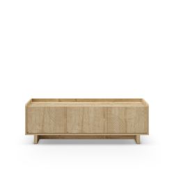 Wooden TV stand in oak color, 140 x 40 x 45 cm | Daira