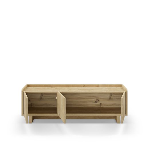 Wooden TV stand in oak color, 140 x 40 x 45 cm | Daira