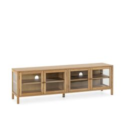 Wooden TV stand in oak color, 160 x 40 x 50 cm | Ceci