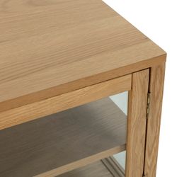 Wooden TV stand in oak color, 160 x 40 x 50 cm | Ceci