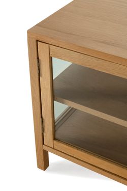 Wooden TV stand in oak color, 160 x 40 x 50 cm | Ceci