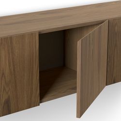Wooden TV stand in oak color, 180 x 35 x 38 cm | Daroca