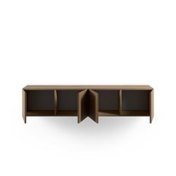 Wooden TV stand in oak color, 180 x 35 x 38 cm | Daroca