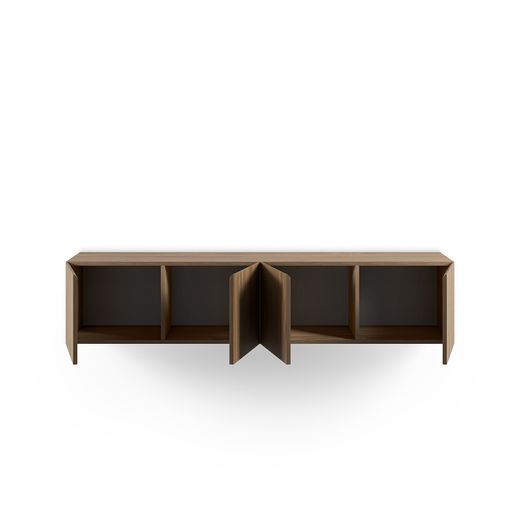 Wooden TV stand in oak color, 180 x 35 x 38 cm | Daroca