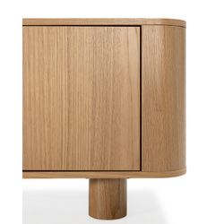 Wooden TV stand in oak color, 180 x 40 x 50.5 cm | Padoc