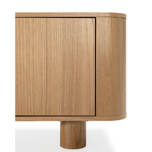 Wooden TV stand in oak color, 180 x 40 x 50.5 cm | Padoc