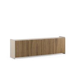 Wooden TV stand in oak and cream, 180 x 35 x 55 cm | Boucleon