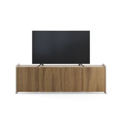 Wooden TV stand in oak and cream, 180 x 35 x 55 cm | Boucleon