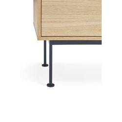 Wooden TV stand in oak and anthracite grey, 180 x 40 x 58 cm | Yoko