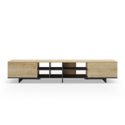 TV-Schrank aus Holz in Eiche und Schwarz, 230 x 35,6 x 44 cm | Cequoia