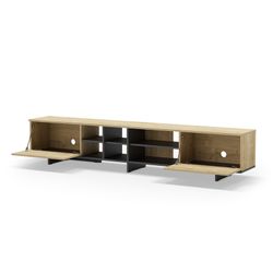 TV-Schrank aus Holz in Eiche und Schwarz, 230 x 35,6 x 44 cm | Cequoia