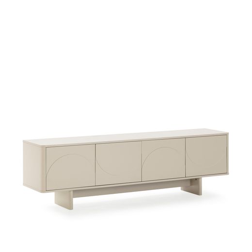 Mueble TV de madera en crema, 180 x 40 x 55 cm | Solei