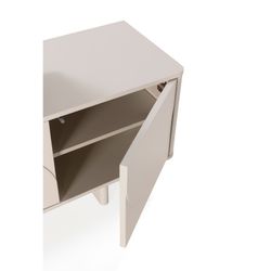 Cream-colored wooden TV stand, 180 x 40 x 55 cm | Solei