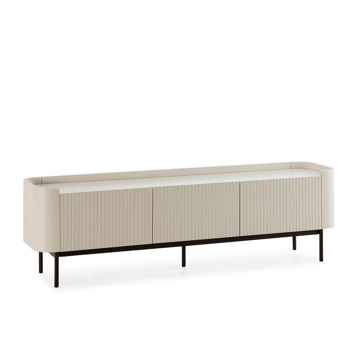 Mueble TV de madera en crema, 180 x 40 x 55 cm | Willa