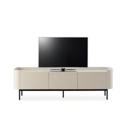 Cream-colored wooden TV stand, 180 x 40 x 55 cm | Willa