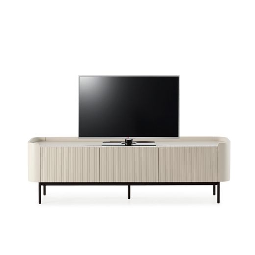 Cream-colored wooden TV stand, 180 x 40 x 55 cm | Willa