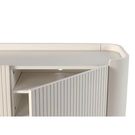Cream-colored wooden TV stand, 180 x 40 x 55 cm | Willa