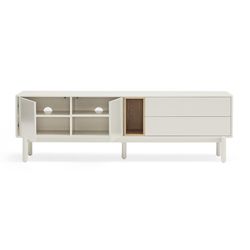 Mueble TV de madera en crema, 180 x 40 x 56 cm | Corvo