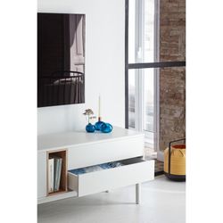 Cream wooden TV cabinet, 180 x 40 x 56 cm | Corvo