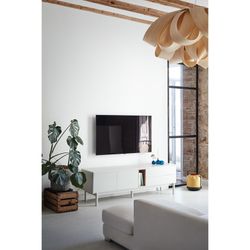 Mueble TV de madera en crema, 180 x 40 x 56 cm | Corvo