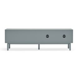 Pearl grey wooden TV cabinet, 180 x 40 x 56 cm | Corvo