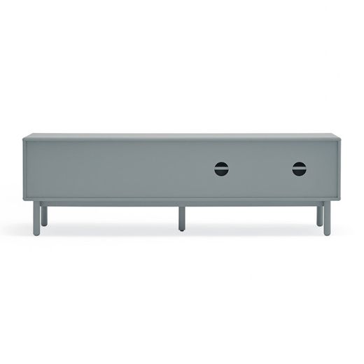 Pearl grey wooden TV cabinet, 180 x 40 x 56 cm | Corvo