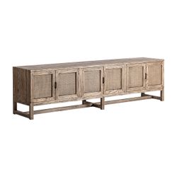 Mueble TV de madera en marrón, 220 x 45 x 60 cm | Byremo