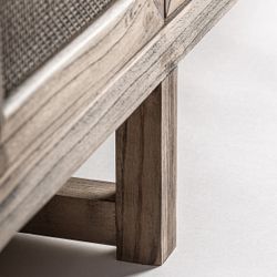 Mueble TV de madera en marrón, 220 x 45 x 60 cm | Byremo